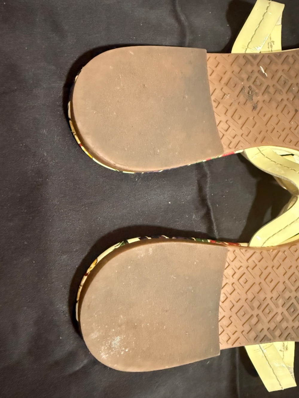Tory Burch Miller Patent Thong Sandal Tea Time Floral Size 8 - Picture 4 of 5